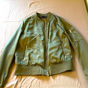 Army green women’s bomber jacket
